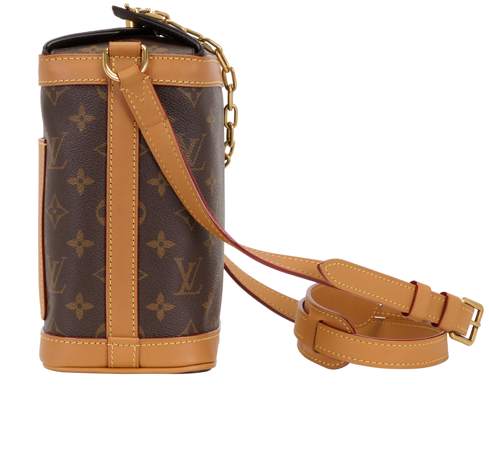 Milk Box, &pound;1,200, Handbags, Brown, Canvas, Side view